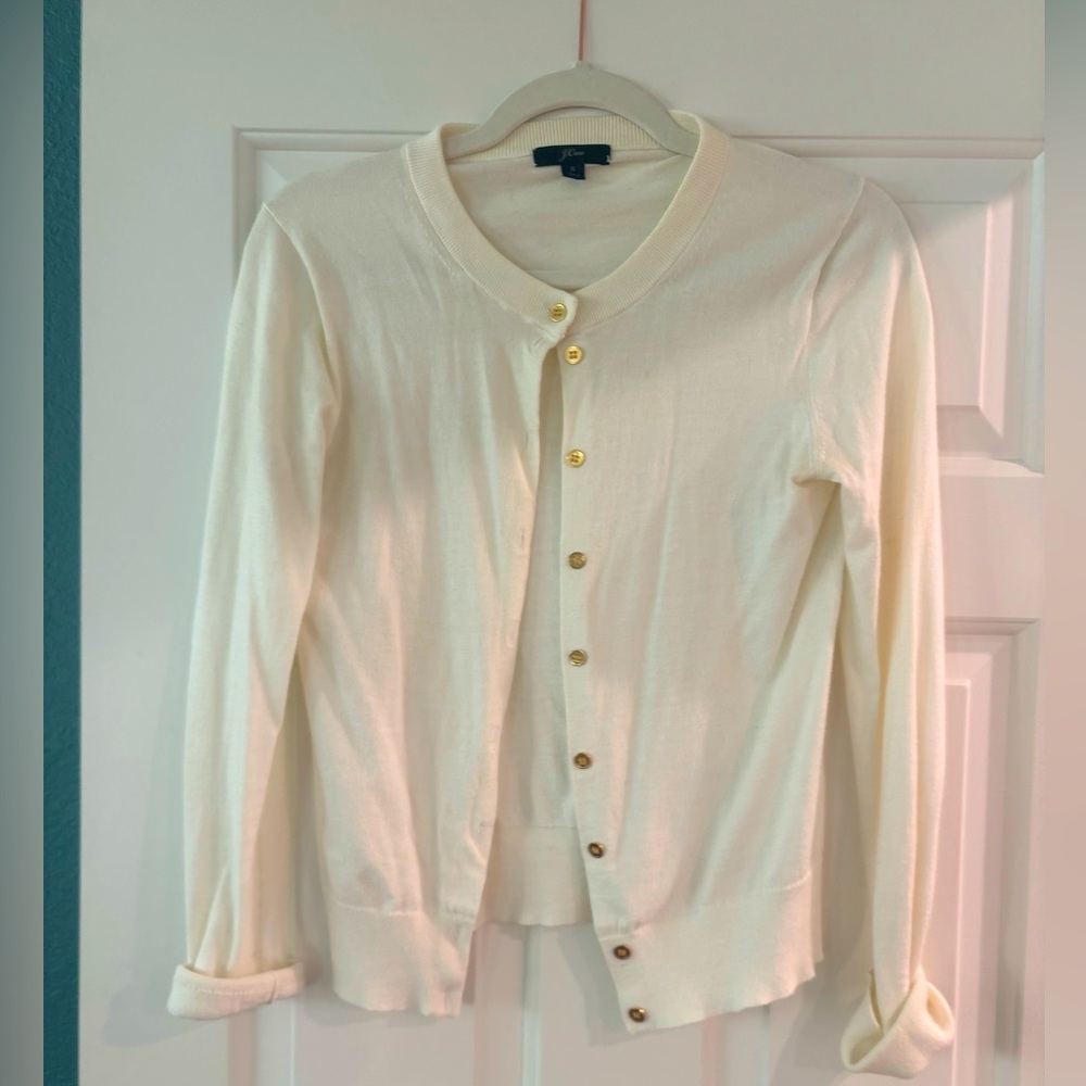 J. Crew white cardigan
